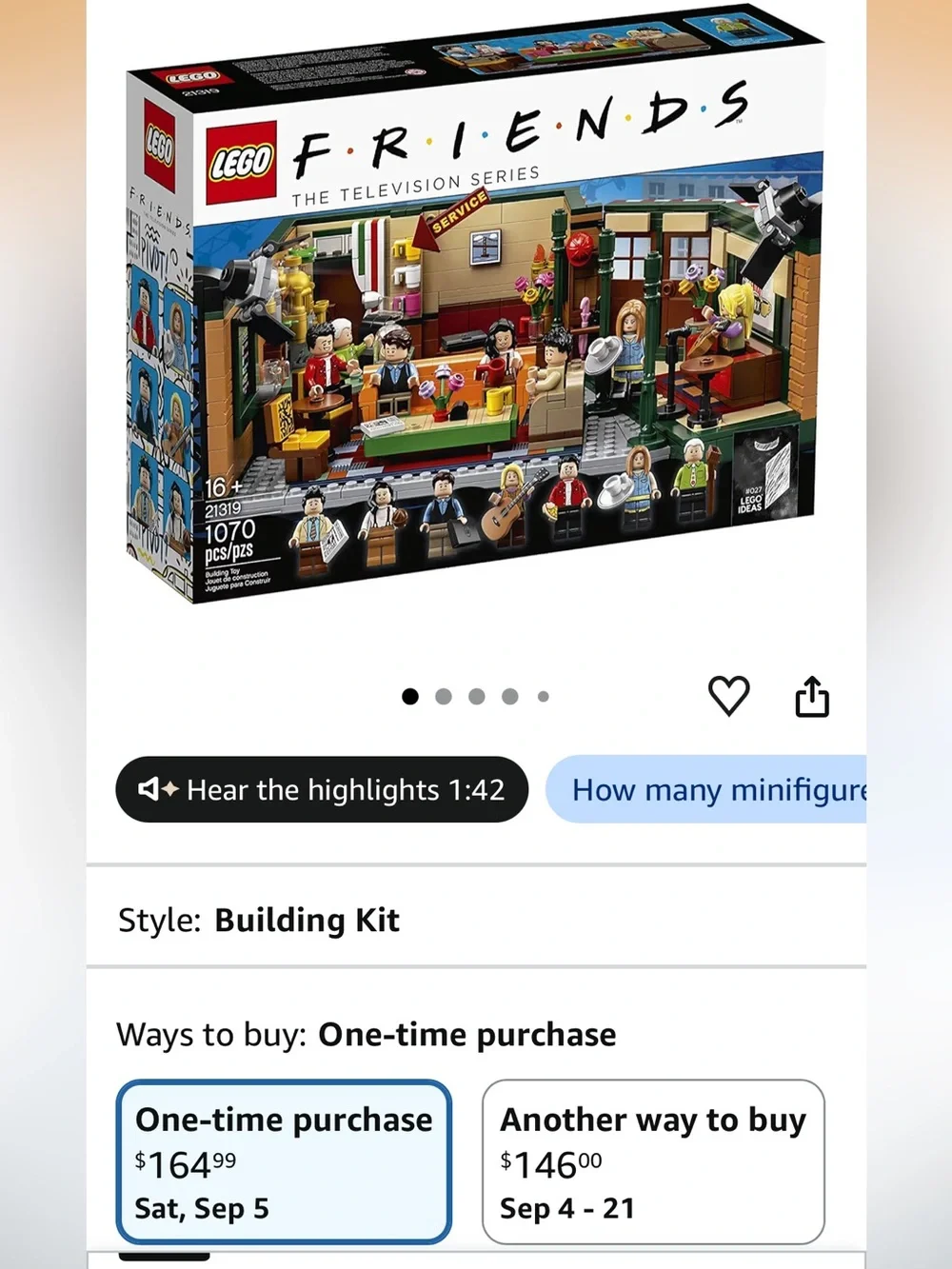 FRIENDS TV show Lego set